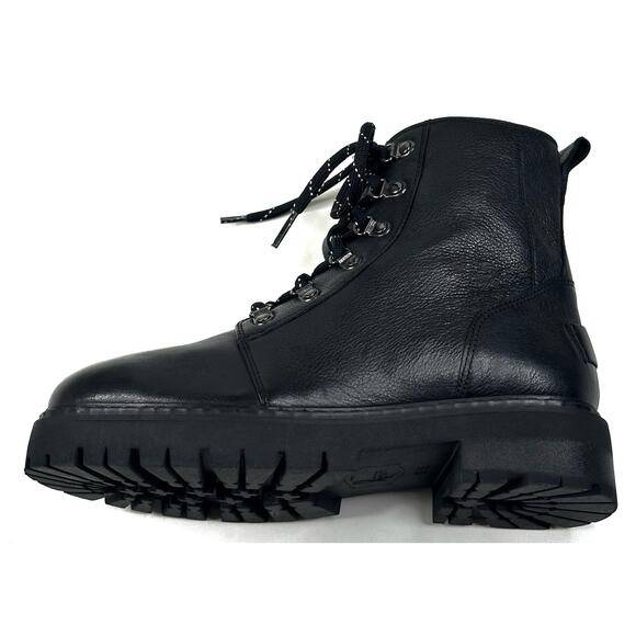 her by Anthony Veer Sophia Black Leather Combat Boots Womens Size 8.5 New $169 - Picture 6 of 13